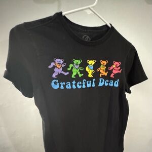 Grateful Dead Black Tee with Colorful Bears